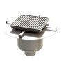 Siphon inox 255 DN100 verticale Grille Barreaux Avec panier 25100ETPB