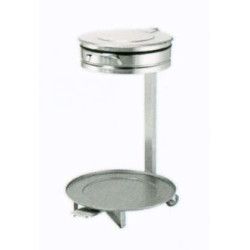 Poubelle Support pour sacs Avec couvercle Inox
