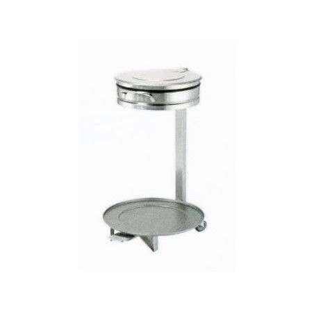 Poubelle Support pour sacs Avec couvercle Inox