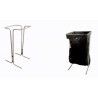 Poubelle Support pour sacs Sans couvercle Sans roulette Inox