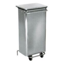 Poubelle carénée Inox Sacs 100 litres