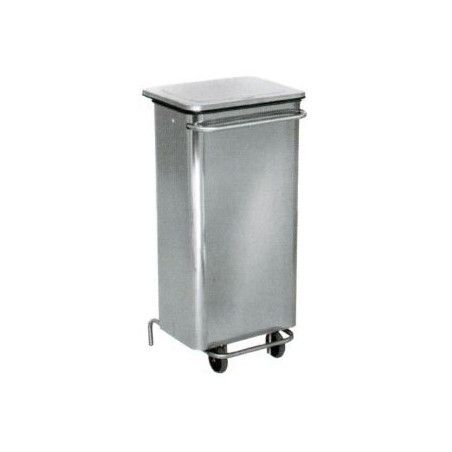 Poubelle carénée Inox Sacs 100 litres