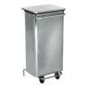 Poubelle carénée Inox Sacs 100 litres