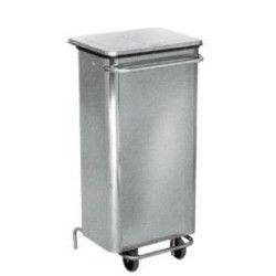 Poubelle carénée Inox Sacs 70 litres