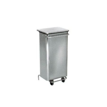 Poubelle carénée Inox Sacs 70 litres