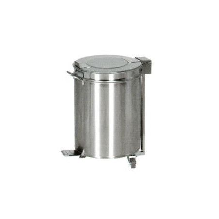 Poubelle Bacs à déchets  Inox couvercle à pédale 50L