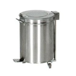 Poubelle Bacs à déchets  Inox couvercle à pédale 110L