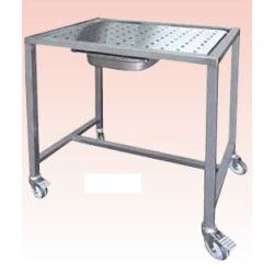 Chariot de dessouvidage avec grille perforée inox 750 x 500mm