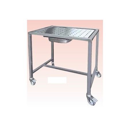 Chariot de dessouvidage avec grille perforée inox 750 x 500mm