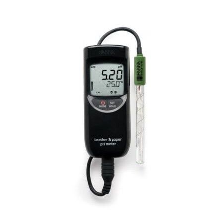 PH/°C-mètre compact étanche spécial papier et cuir