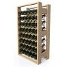 Casier A Vin En Bois + Niveaux Chromes 16 Niveaux NF3 48 Bouteilles