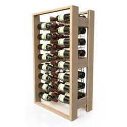 Casier A Vin En Bois + Niveaux Chromes 16 Niveaux NH3 48 Bouteilles
