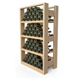 Casier A Vin En Bois + Niveaux En Bois 4 Niveaux 40-72 Bouteilles