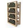 Casier A Vin En Bois + Niveaux En Bois 4 Niveaux 40-72 Bouteilles
