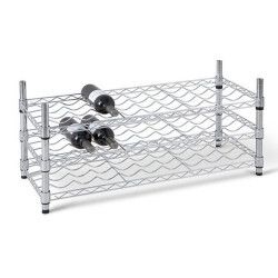 Casier A Vin 3 Niveaux 27 Bouteilles Chromee