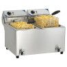 Friteuse électrique avec vanne de vidange 2 x 10 litres