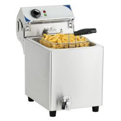 Friteuse électrique avec vanne de vidange 7 litres