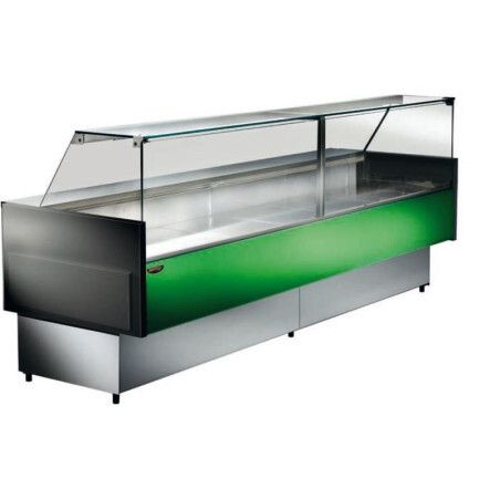 Vitrine réfrigérée Lg2960mm sans réserve vitrage droit rabattable M900 Groupe Logé