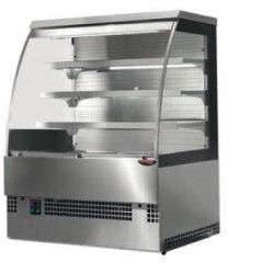 Vitrine murale réfrigérée Evoself Groupe logé Lg 1200mm Inox Rideau de nuit