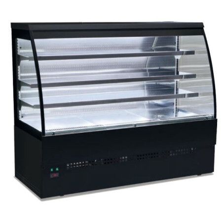 Vitrine murale réfrigérée Evoself Groupe logé Lg 1200mm Laqué Rideau de nuit