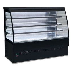 Vitrine murale réfrigérée Evoself Groupe logé Lg 1500mm Laqué Rideau de nuit