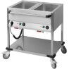 Chariot bain-marie à eau 2 x GN 1/1 Face