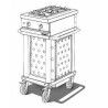 Table de cuisson gaz 2 feux mobile sans couvercle