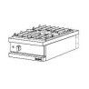 Table de cuisson gaz 1 feu sans couvercle à poser