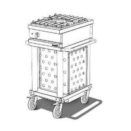 Grill gaz à pierre de lave mobile sans couvercle Petit modèle