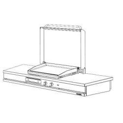 Plancha gaz  avec couvercle à poser