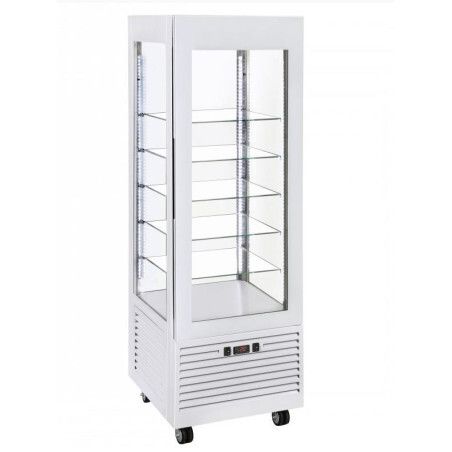 Vitrines 4 faces positives 360L Ventilé T+4 à +10°C Groupe logé R452A