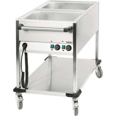 Chariot bain-marie à eau 2 x GN 1/1 Côté