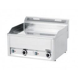 Plaque à snacker lisse en chrome 1 zone de cuisson 650x480 Puissance 6Kw