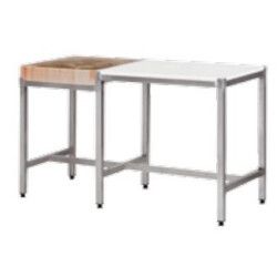 Table billot bois Droite Plaque Polyéthylène Gauche 1500x600mm 6Pieds