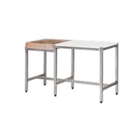 Table billot bois Droite Plaque Polyéthylène Gauche 1500x600mm 6Pieds