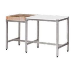 Table billot bois Gauche Plaque Polyéthylène Droite 1500x600mm 6Pieds