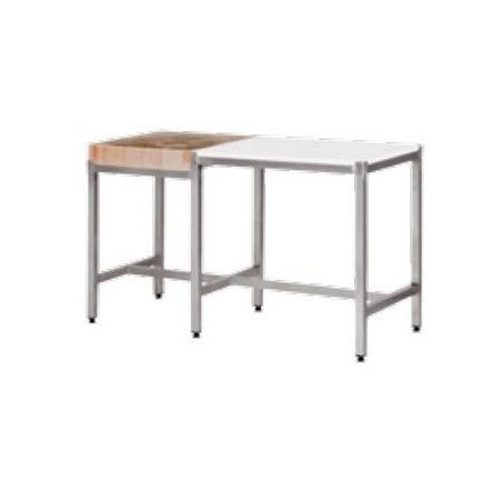 Table billot bois Gauche Plaque Polyéthylène Droite 1500x600mm 6Pieds