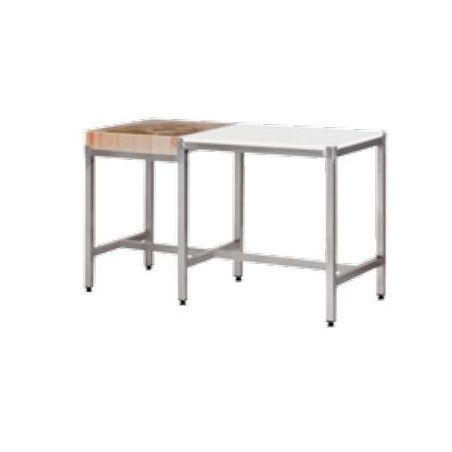 Table billot bois Droite Plaque Polyéthylène Gauche 1800x600mm 6Pieds