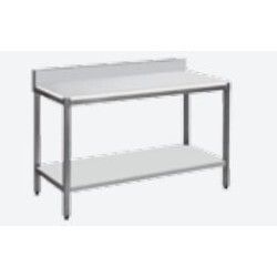 Table de découpe Adossée Dosseret Etagère 4 Pieds 1000x600mm