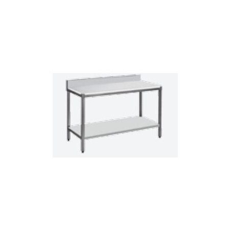 Table de découpe Adossée Dosseret Etagère 4 Pieds 1000x725mm