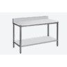 Table de découpe Adossée Dosseret Etagère 4 Pieds 1400x725mm