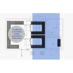 2 chambres froides Groupes frigorifiques Plafonniers