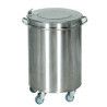 Poubelle Bacs à déchets  Inox couvercle simple 50L