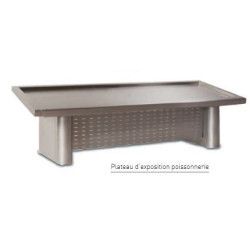 Plateau d'exposition incliné inox Longueur 1365mm