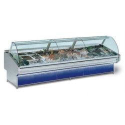 Vitrine 2594mm Exposition bombée poisson Groupe Logé Froid statique