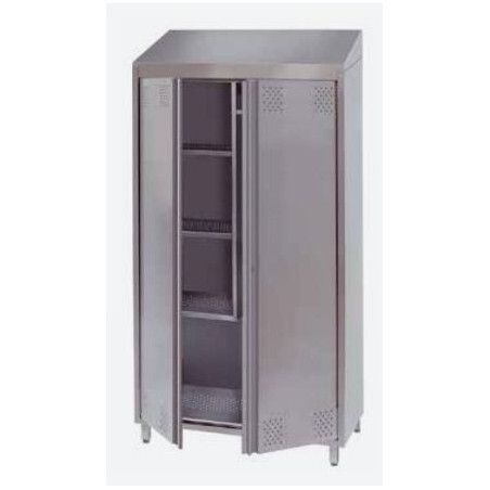 Armoire inox de rangement 950mm 2 portes battantes Etagères et Casier