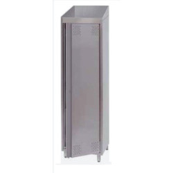Armoire inox de rangement 600mm 1 porte battante 3 grandes étagères