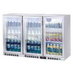 Arrière-bar Ext Inox Groupe Logé 3 Portes coulissantes vitrées 320L