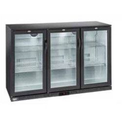 Arrière-bar Ext Noir Groupe Logé 3 Portes battantes vitrées 320L