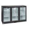 Arrière-bar Ext Noir Groupe Logé 3 Portes battantes vitrées 320L
